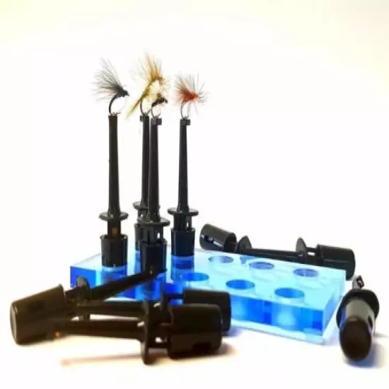 Acrylic Fly Display & Tying Stand & Clips/ OR 10,20,30,50 Tying Clips Fishing