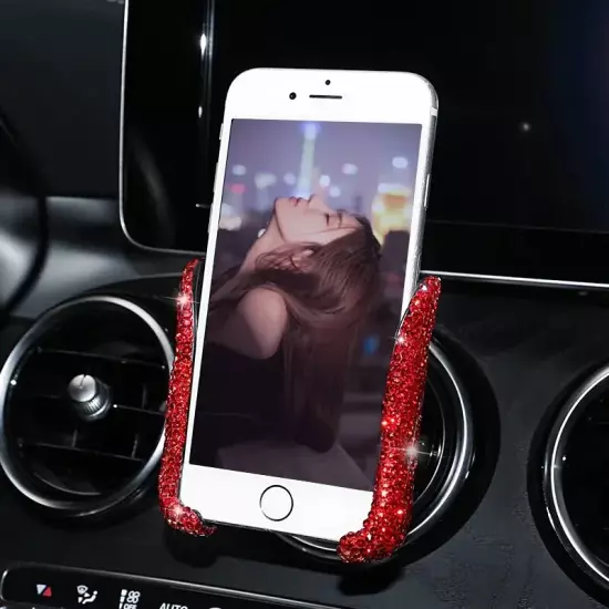 Glitter Car Phone Holder 360° Adjustable Auto Car Stand Gravity Air Vent Mount G