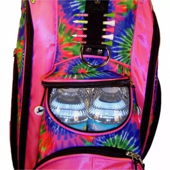 Birdie Babe Pink Tie Dye Ladies Womens Hybrid Golf Bag w/ Stand