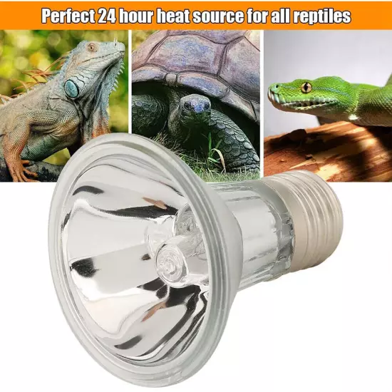 UVA+UVB Reptile Heat Basking Light Bulb Lamp Clip For Turtle Tortoise Lizard 50W