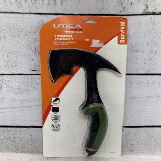 Utica Timber Tamer I Axe 11.5" overall. 5.75" black finish 3Cr13 NEW