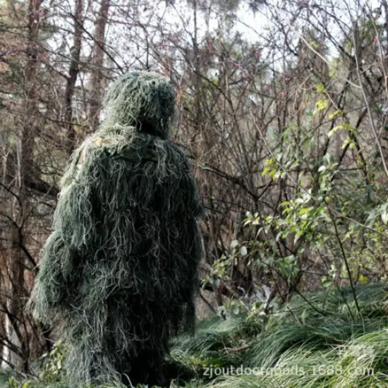 Adult Hunting Woodland Desert Camo Sniper Tactical Camouflage Suit Ghillie Suit 