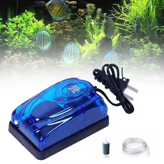 Silent Fish Tank Air Pump Aquarium Pond Oxygen Pump