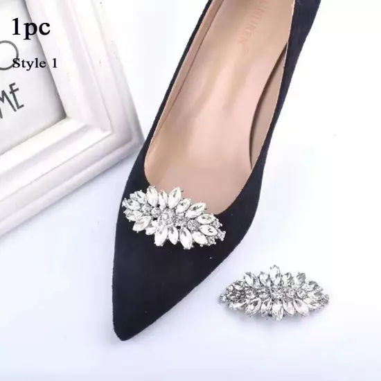 Crystal Shiny Decorative Clips Shoes Decorations Charm Buckle Shoe Clips