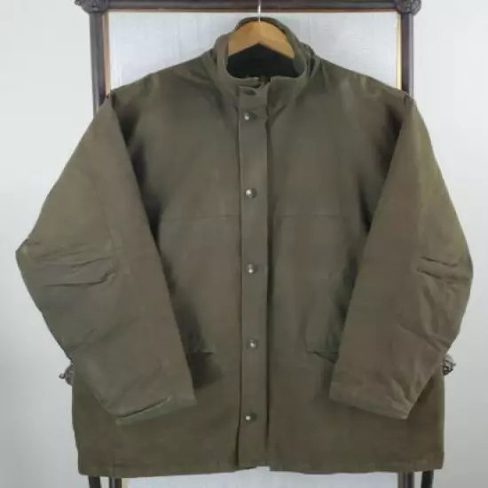 $679 BARBOUR Large Made in Italy Mens Oilskin Wax Trapper Endurance Jacket Pouch