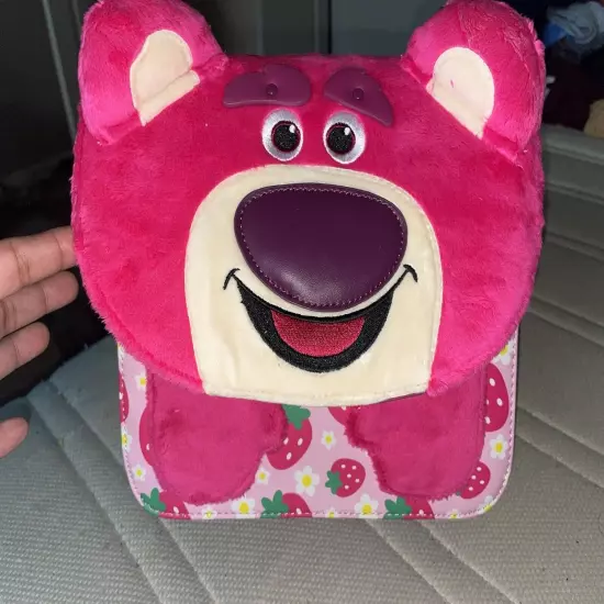 Loungefly Disney Pixar Toy Story Lotso Plush Berry Strap Crossbody Bag