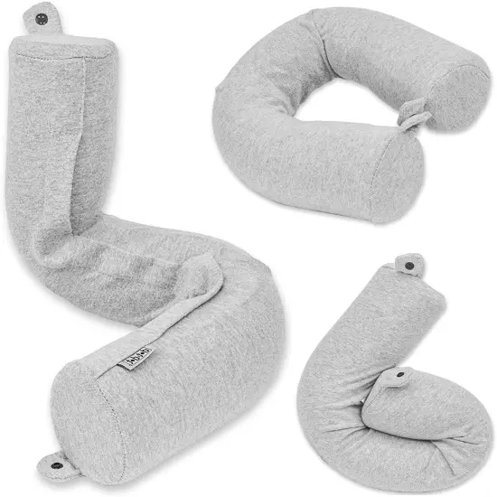 Dot&Dot Twist Memory Foam Travel Pillow for Airplanes - Travel Neck Pillow for S