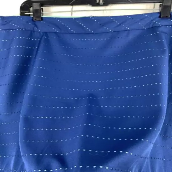 Lady Hagen Women's 14 Navy Blue Laser cut Holes Aqua Golf Skort Skirt