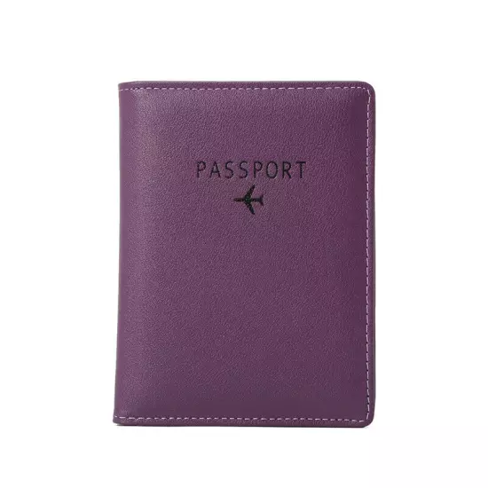 RFID Blocking Slim Leather Travel Passport Wallet ID Card Case Cover Holder US