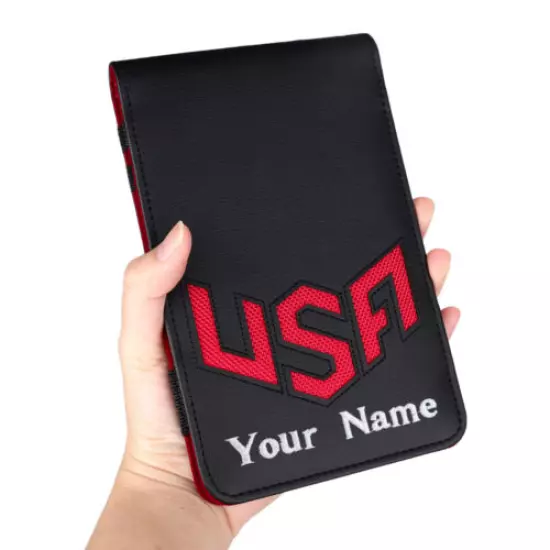 Kustom Golf Scorecard Yardage Book Holder Cover With Your Name Embroider New USA