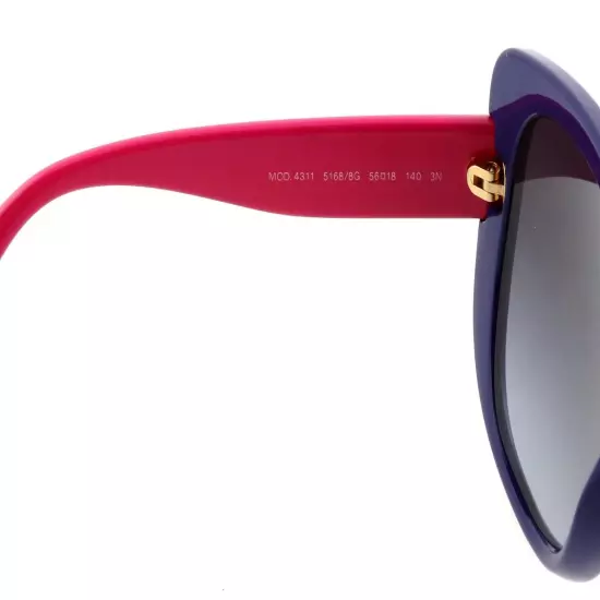 New VERSACE VE 4311 5168/8G 56mm Purple Pink Oversized Sunglasses Italy