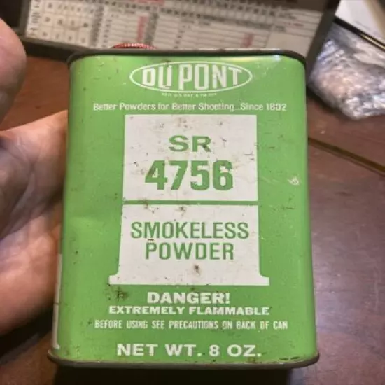 Vintage Dupont SR 4756 Smokeless Powder Can