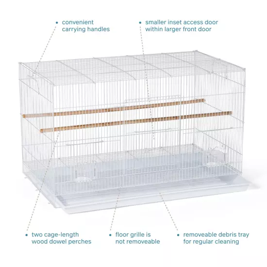 Prevue Pet Products Flight Cage Metal Steel Bird Crate, Multi-Bird Home Stack...