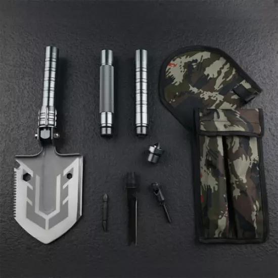 Stainless Steel Folding Tactical Shovel Camping Emergency Hiking Survival Shovel