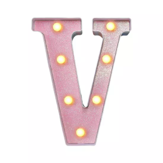 Led Light Up Letter,Pink Marquee LED Letter Lights 26 Alphabet,Lighted Letters A