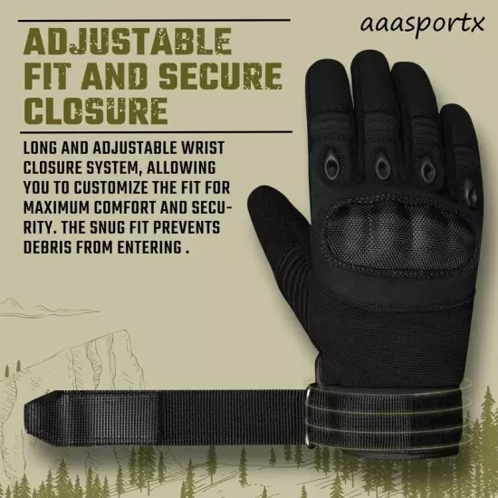 aaasportx Tactical Gloves Medium - Motorcycle Gloves Military Tactical Gloves...