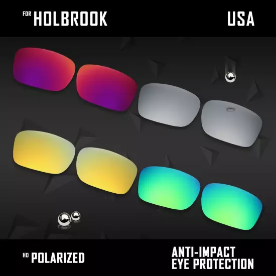 Anti Scratch Polarized Replacement Lenses for-Oakley Holbrook OO9102 Options