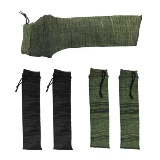 2x Green + 2x Black Gun Sock Handgun Pistol Storage Sleeve Cover Tactical Bags