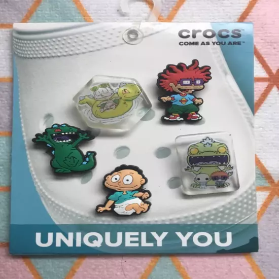 Crocs Handmade jibbitz 5pc Nickelodeon Rugrats Reptar Spike shoe charms Set 12