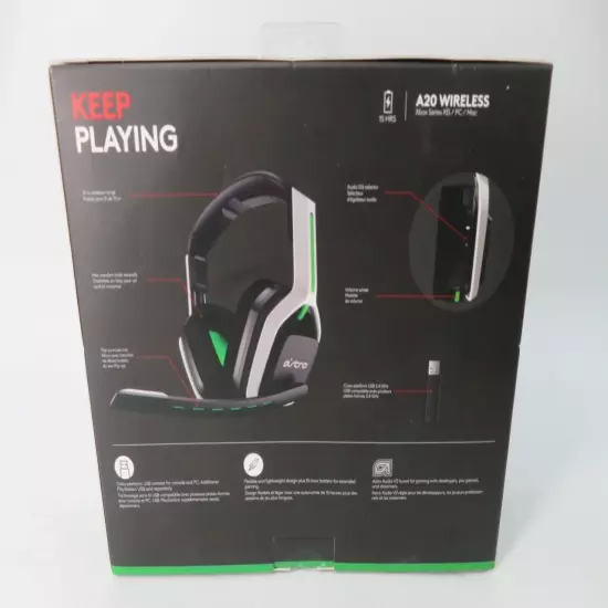 NEW -- Logitech Astro A20 Wireless Gaming Headset - Xbox Series X/S PC -- SEALED