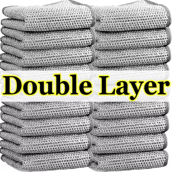 Double-Sided Metal Wire Dishcloth Towel