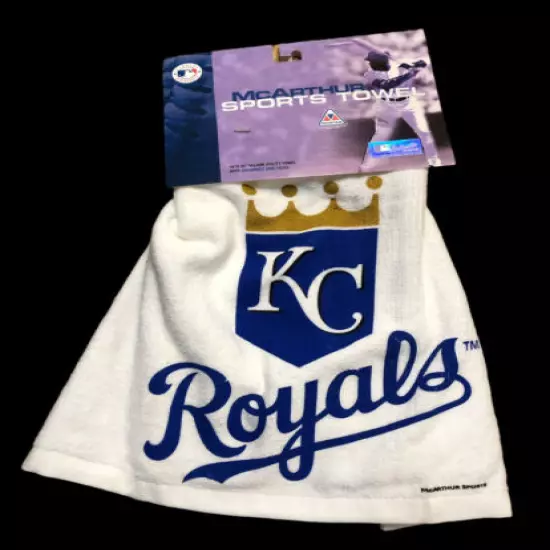 New! MLB KC ROYALS Golf Sport Towel w/ Grommet & Hook McArthur Sports