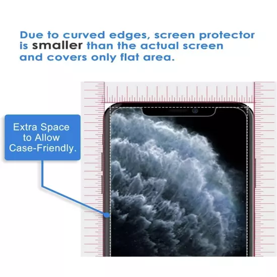 Screen Protector for 11 Pro Max and Xs Max 6.5 Inch Tempered Glass Film 2 Pack