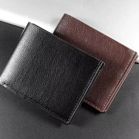 Genuine Leather Men Wallets Real Cowhide Wallets For Man Black Walete Short O5U9