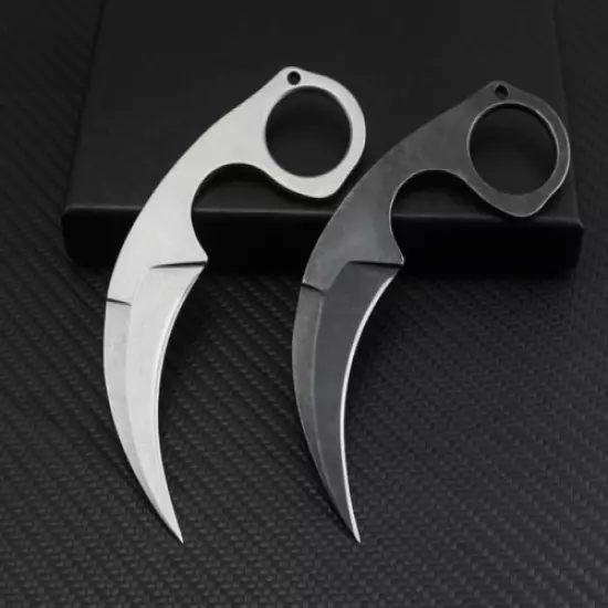 Tactical Karambit Fixed Blade Knife Hunting Camping Self Defence Knife + Sheath