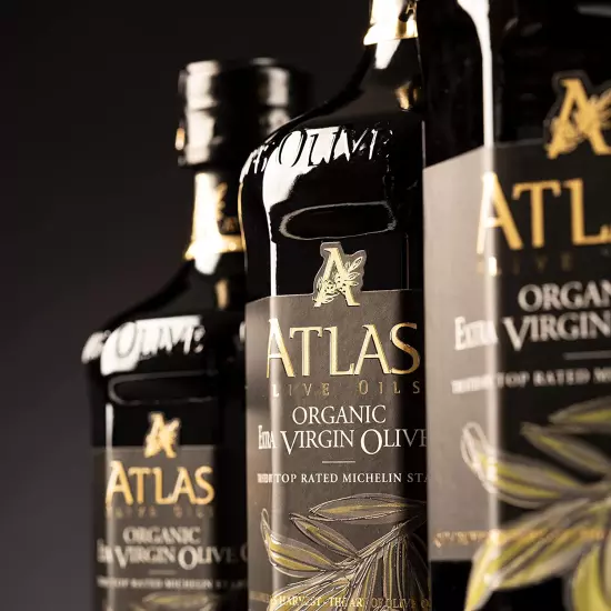 Atlas 750 Ml Organic Cold Press Extra Virgin Olive Oil with Polyphenol Rich from