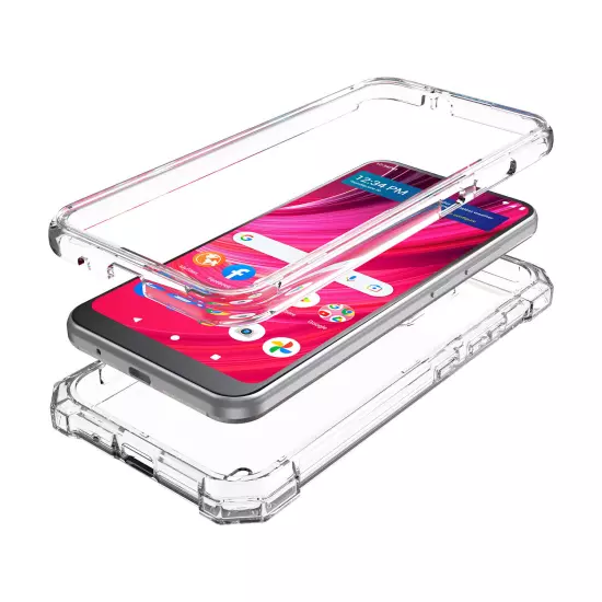 For BLU View 4 B135DL Heavy Duty Case Full Phone Cover Shockproof+Tempered Glass