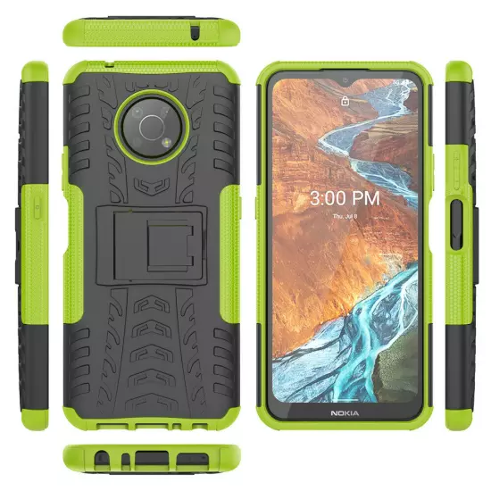 For Nokia G300 Case Rugged Shockproof Kickstand Phone Cover + Screen Protector