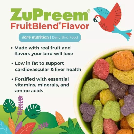 ZuPreem FruitBlend Flavor Pellets Bird Food for Large 3.5 Pound (Pack of 1) 