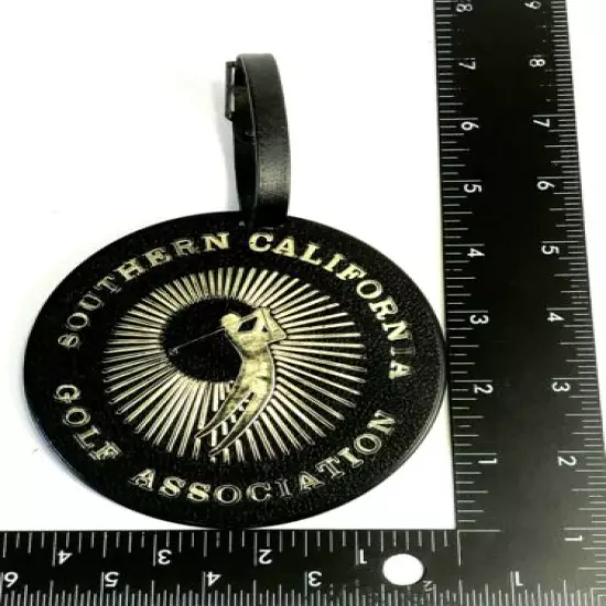 Vtg 90s Southern California Golf Association Luggage Bag Tag1999 Centennial USA