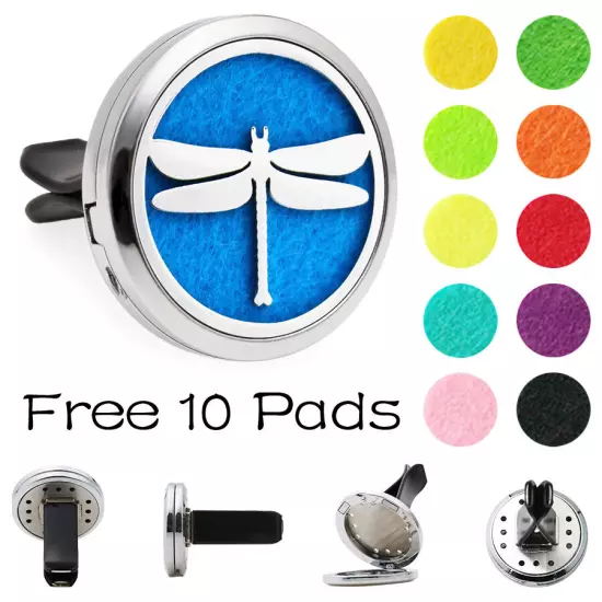 Car Diffuser Vent Clip Air Freshener Essential Oil Aroma diffuser Locket 10Pads 