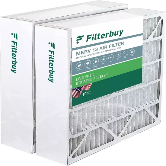 Filterbuy 20x25x6 Air Filters, AC Furnace for Aprilaire Space Gard 201 (MERV 13)