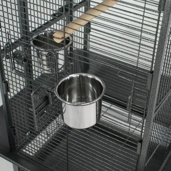 61 Inch Iron Play Top Bird Cage Large Pet Cage Birdcage with Stand Chinchilla Ma