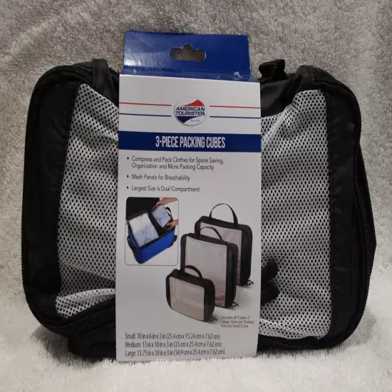 American Tourister 3-Piece Packing Cubes Assortment NIP