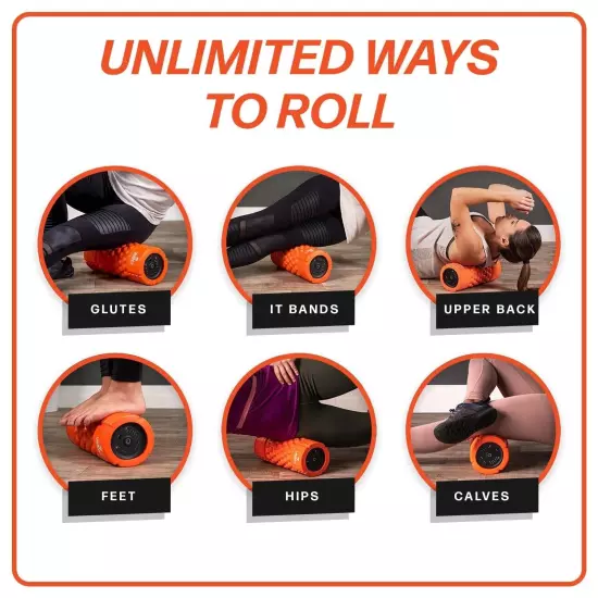 URBNFit Vibrating Foam Roller - Electric Muscle & Back Roller w/ 5 Speeds for...