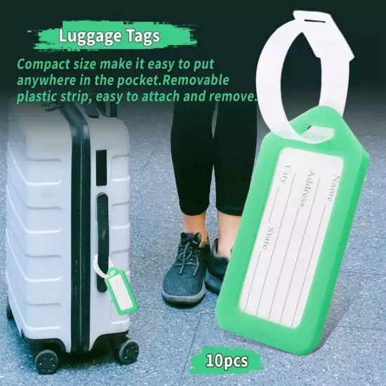 Luggage Tags Suitcase Identifier Label Accessories - green G9K58213