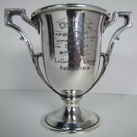 1916 OC GC Golf Country Club Silver Plate Trophy Award Cup Lillian Crans Wallace