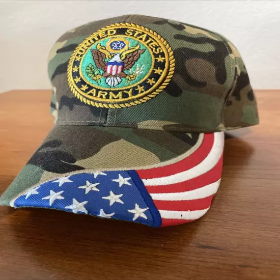 U.S. Army Hat Cap U.S. Warriors Military Official Headwear Strapback Embroidered