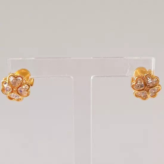 Kate Spade New York Something Sparkly Four Leaf Clover Zircon Stud Earrings