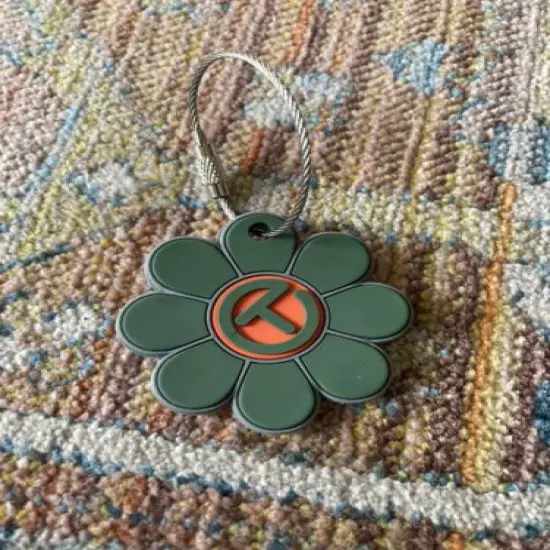 NIB Scotty Cameron CIRCLE T Flower Key Chain FOB Rubber CT Gallery Green Orange