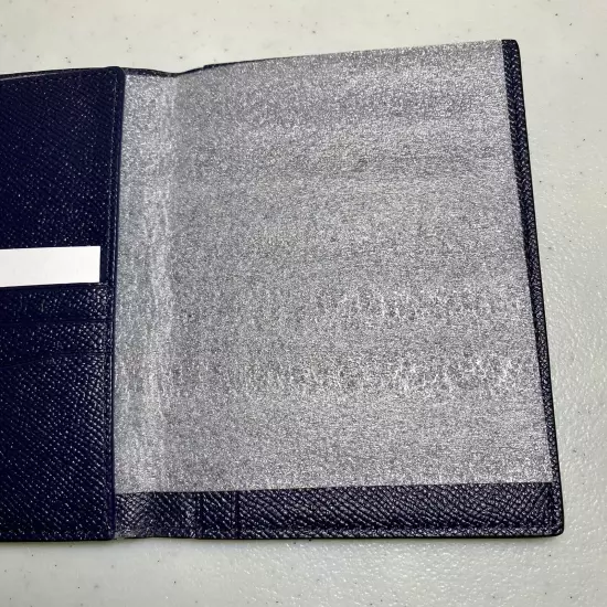 NEW COACH Blue Silver Star Celestial Glitter Passport Case Holder 5.5 “ X 4.25”