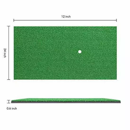 Golf Mat 12“x24“ Residential Practice Hitting Mat Rubber Tee Holder