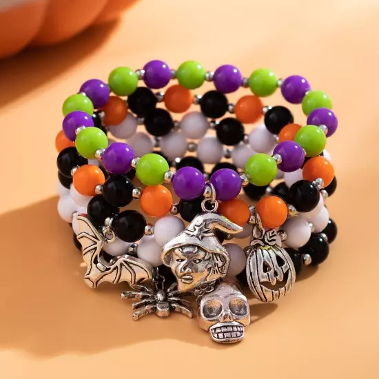 Halloween New Skull Pumpkin Bracelet Suit