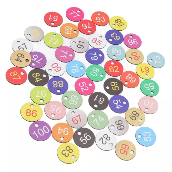 50Pcs Round Plastic Number Tags Plastic Number Labels For Beekeeping Livestock