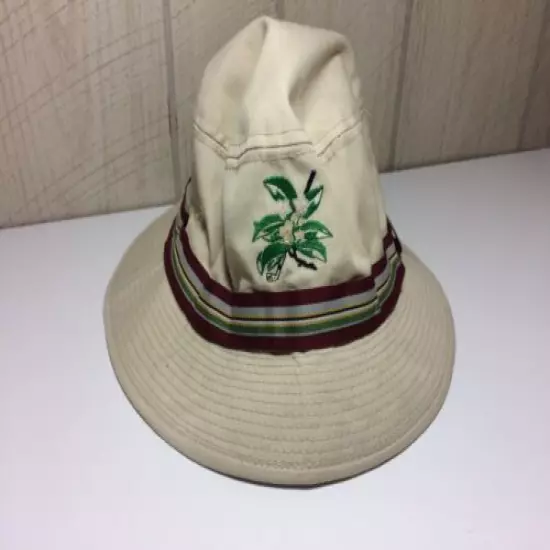 Vintage Duckster Sun Crusher Large Brim Bucket Hat Size Large Made in USA