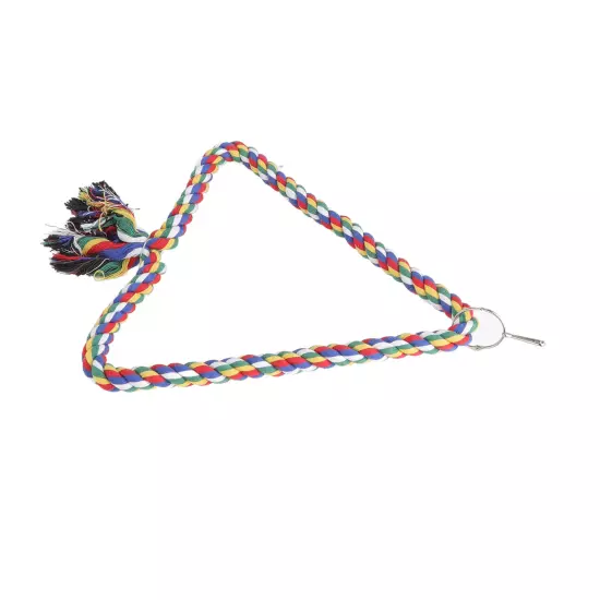 Bird Swing Toy Triangular Colorful Climbing Playing Rope Parrots Perch Stand For